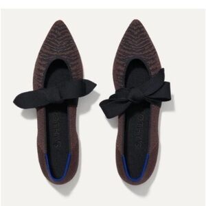 ROTHYS POINT MARYJANE BOW BALLET FLAT in TWILIGHT METALLIC retired limited edit